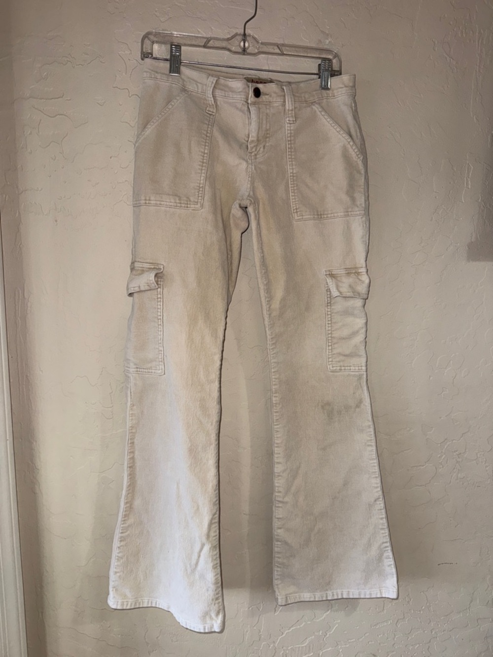 Bongo Y2k low rise cargo flare corduroy pants size 7